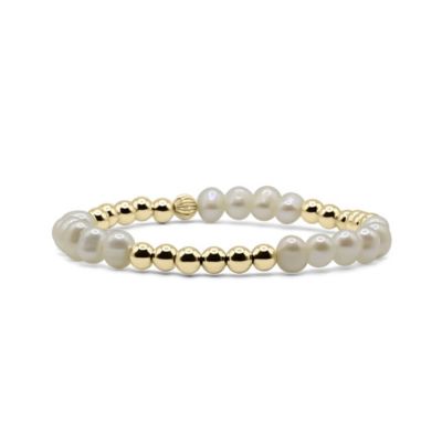 Браслет Bowood Lane 5mm Gold Filled Ball and Freshwater Pearl Stretch