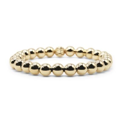 Bowood Lane Non-Tarnishing Gold filled, 7mm Gold Ball Stretch Bracelet