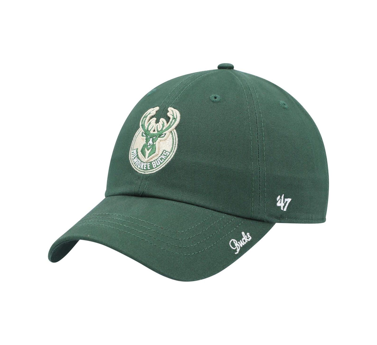 Women's '47 Brand Hunter Green Milwaukee Bucks Miata Clean Up Logo Adjustable Hat