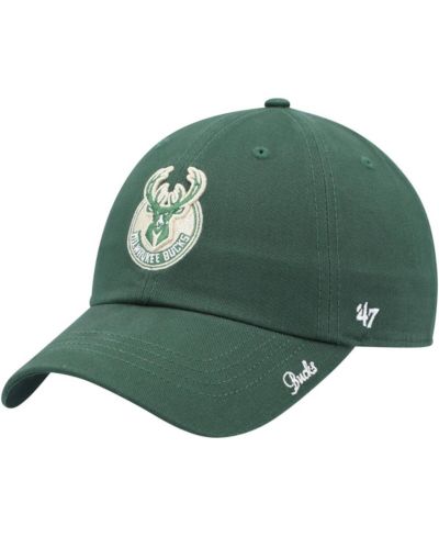 Мужская кепка '47 Brand Hunter Green Milwaukee Bucks Miata Clean Up Logo Adjustable Hat