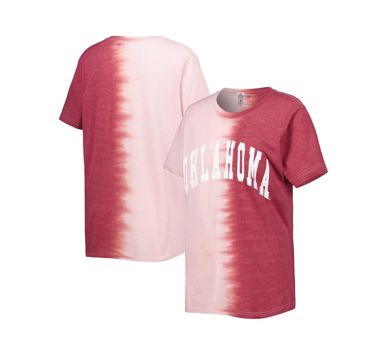 Женская футболка Gameday Couture Crimson Oklahoma Sooners Find Your Groove Split-Dye