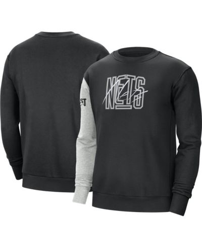 Nike Мужское худи Brooklyn Nets Courtside Versus Force & Flight, черный/серый