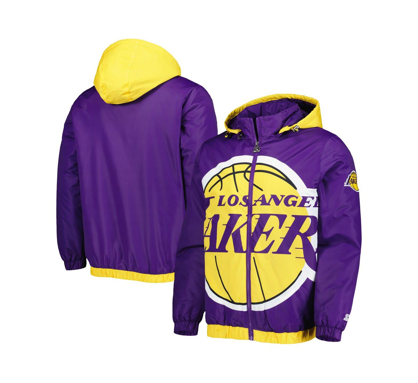 Starter Мужской Purple Los Angeles Lakers The Triple Double Full-Zip Hoodie Jacket