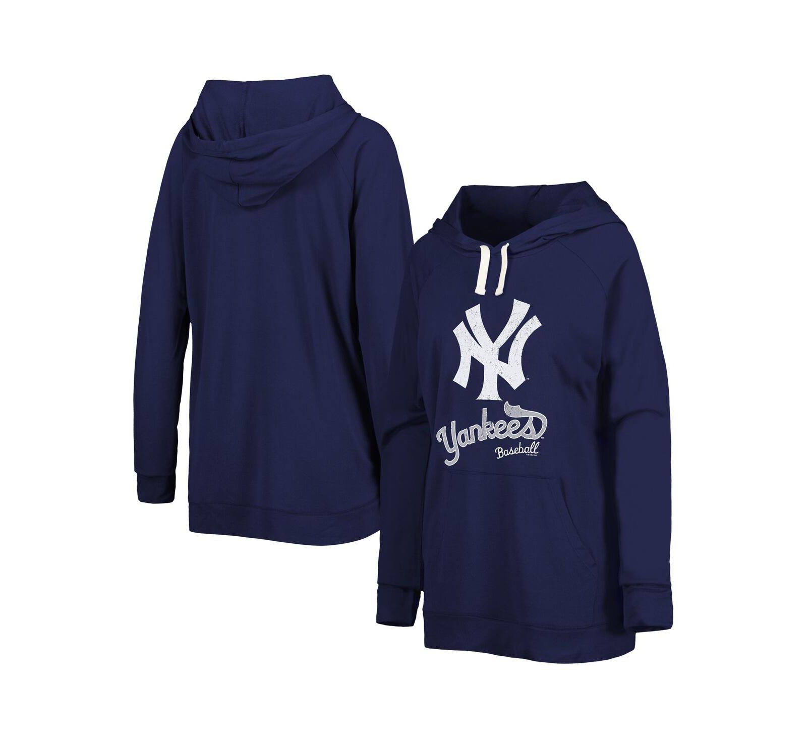 Худи Touch Women's Navy New York Yankees Pre-Game Raglan Pullover
