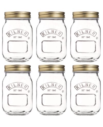 Kilner Canning Jar 17 oz, Set of 6