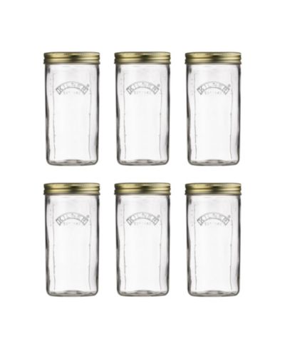 Kilner Wide Mouth Canning Jar 34 oz, Set of 6