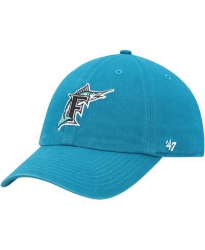 '47 Brand мужская регулируемая кепка Teal Florida Marlins Cooperstown Collection Clean Up