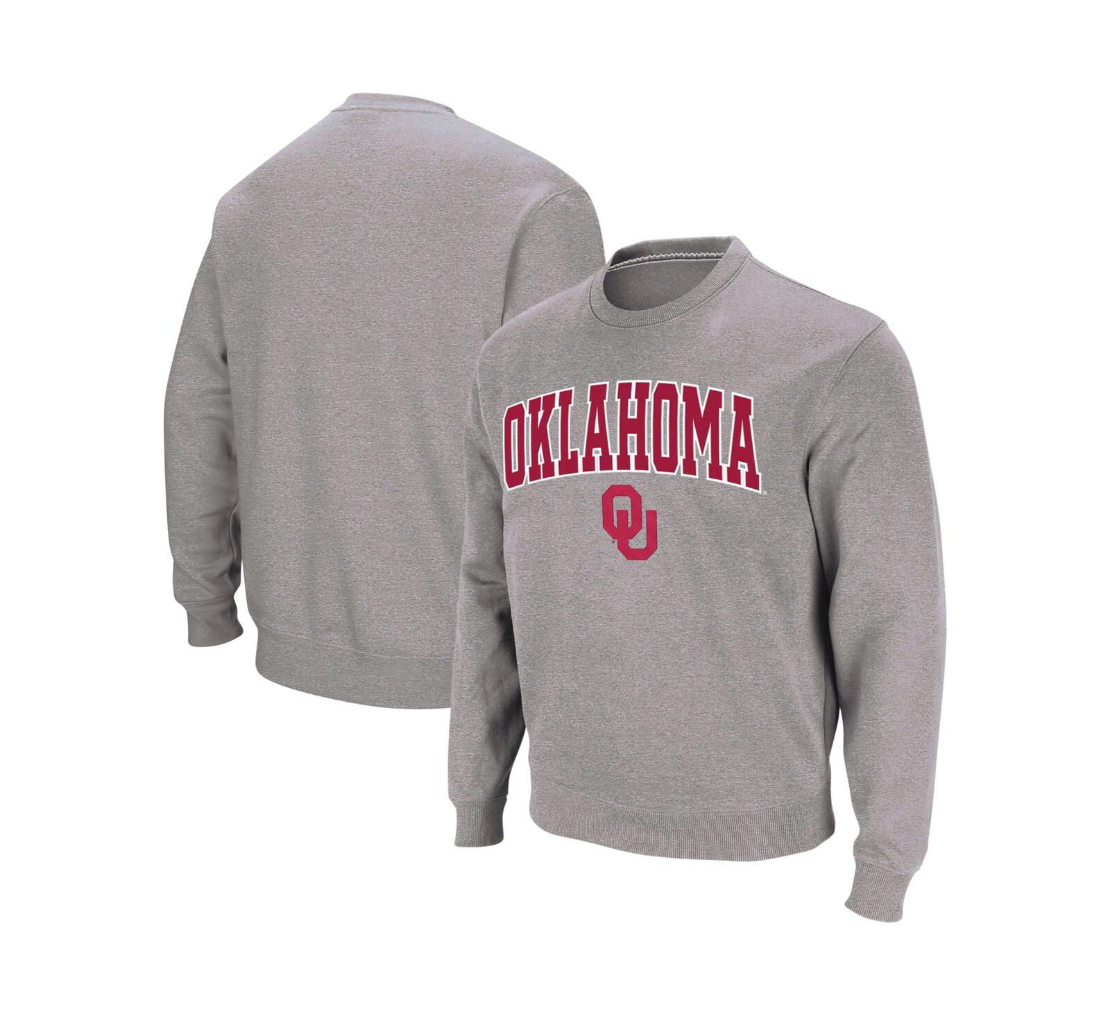 Colosseum Men's Oklahoma Sooners Arch & Logo Crew Neck Sweatshirt