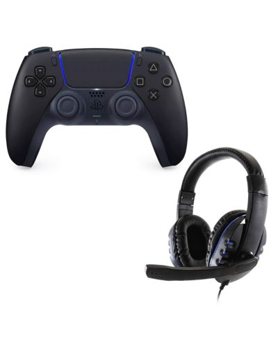 Контроллер PlayStation DualSense с проводной универсальной гарнитурой