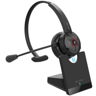 Bluetooth гарнитура Delton 50X Noise Canceling с зарядной док-станцией, беспроводная для Laptop/PC/iMac/Tablet/Smartphones