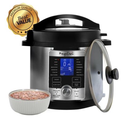 Электрическая мультиварка MegaChef 6 Quart Stainless Steel Digital Pressure Cooker