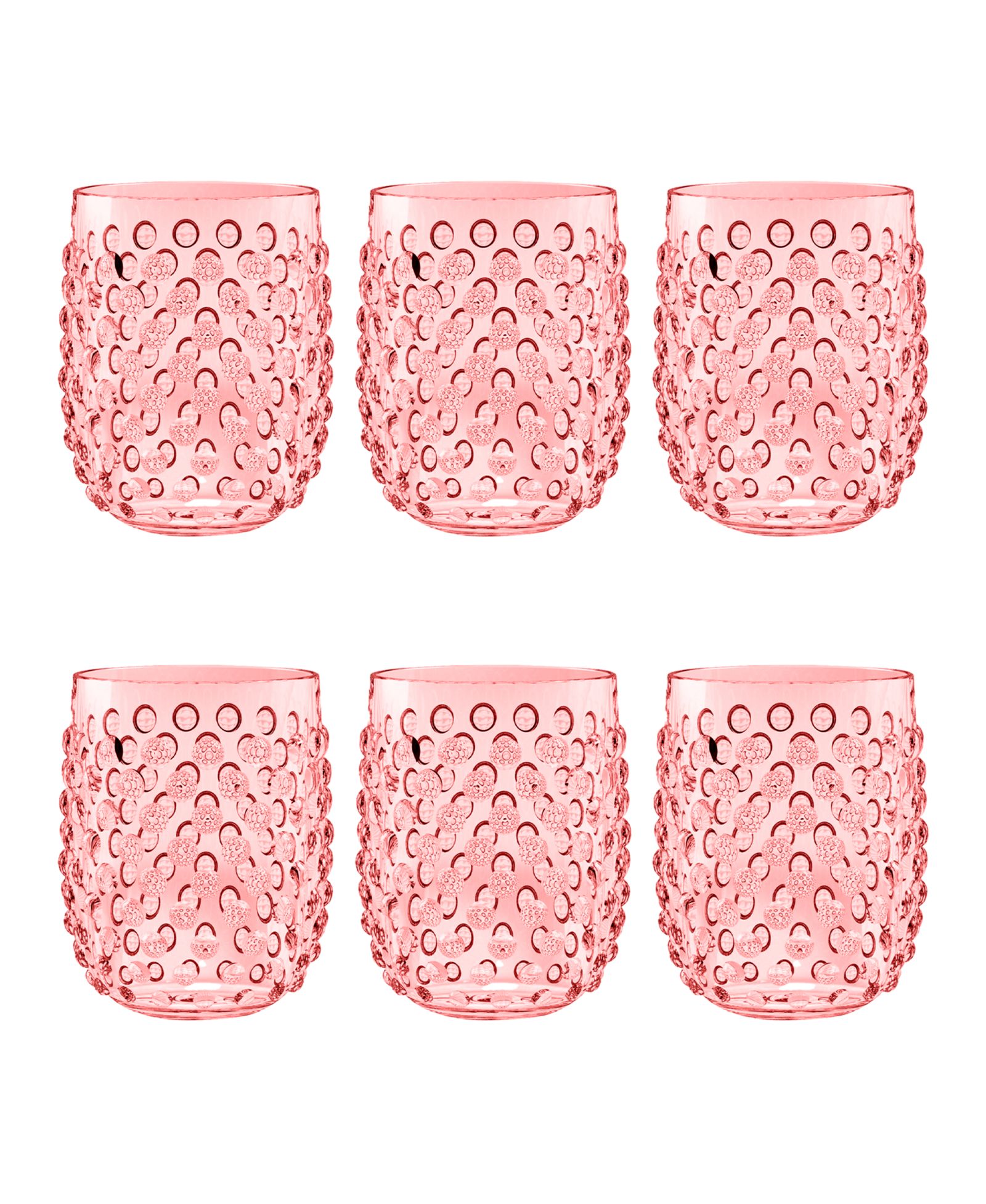 Abode Homewares Hobnail Stemless  Set of 6
