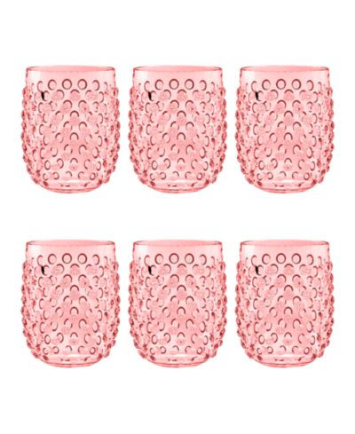 Abode Homewares Hobnail Stemless  Set of 6