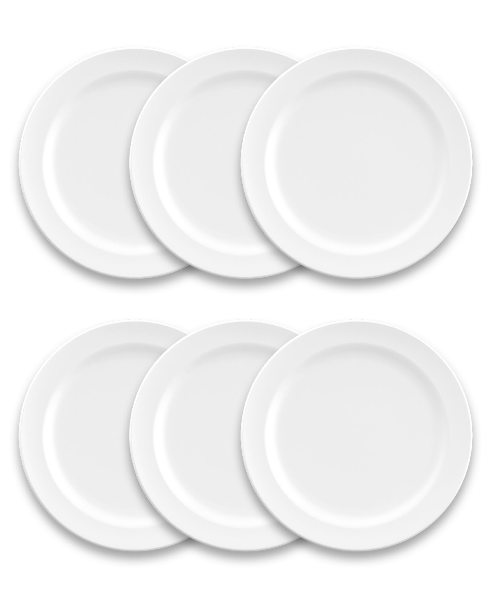 Набор обеденных тарелок Abode Homewares Melamine Edge Matte, 6 шт