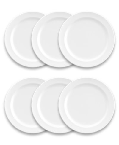 Abode Homewares Melamine Edge Matte Dinner Plates, Set of 6