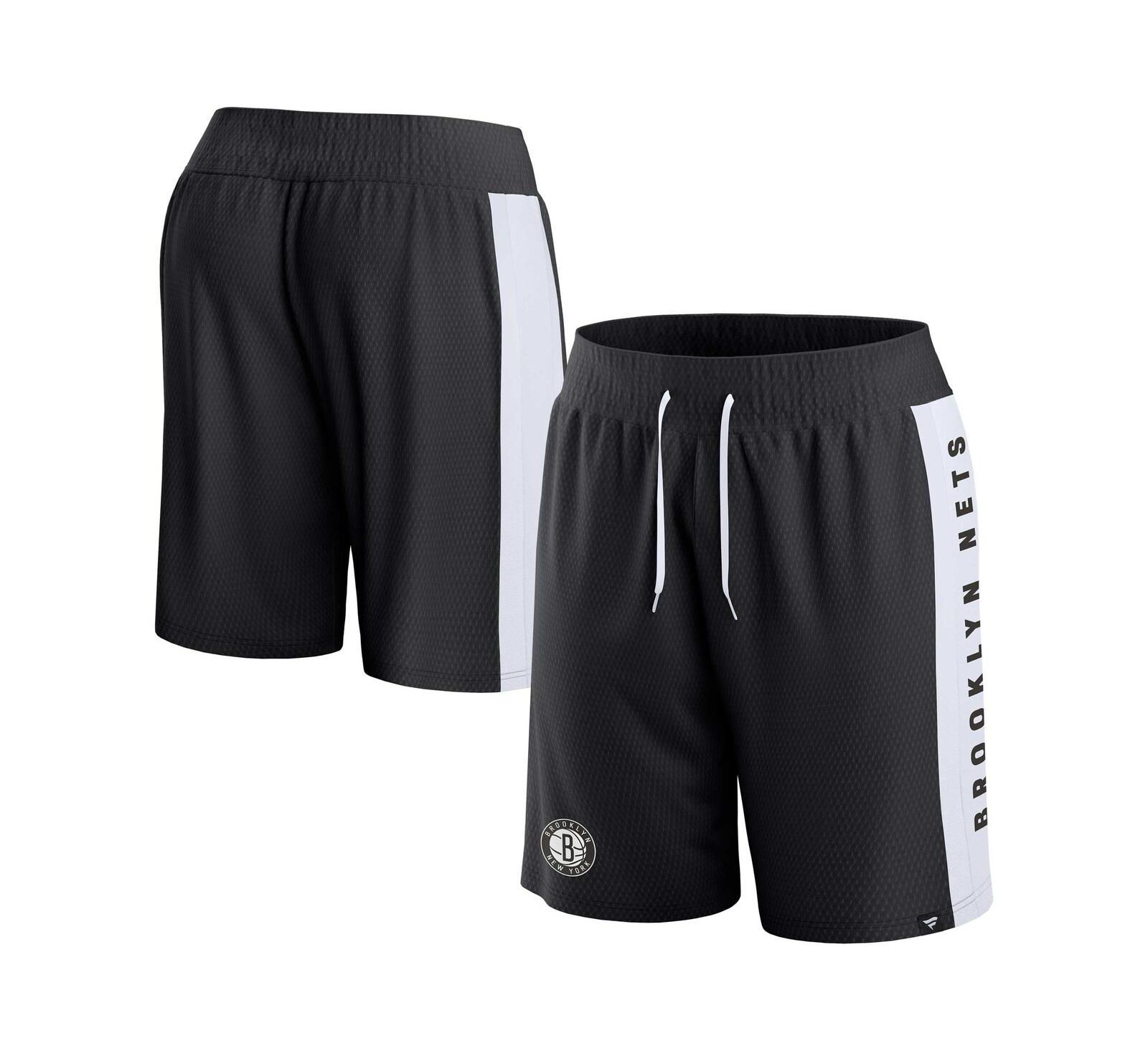 Men's Fanatics Black Brooklyn Nets Referee Iconic Mesh Shorts