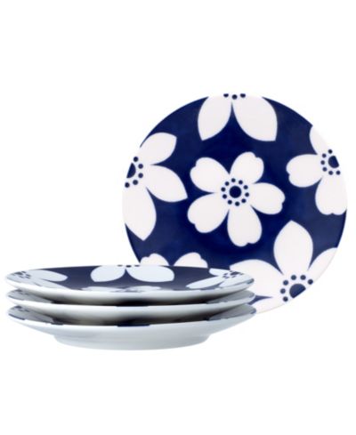 Noritake Bluefjord Set of 4 Coupe Appetizer Plates, 6.50"