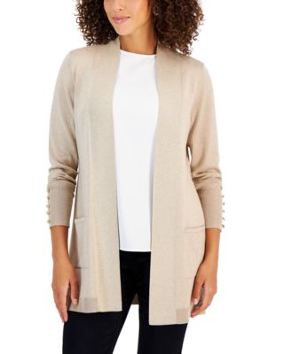 Женский металлический кардиган JM Collection Open-Front