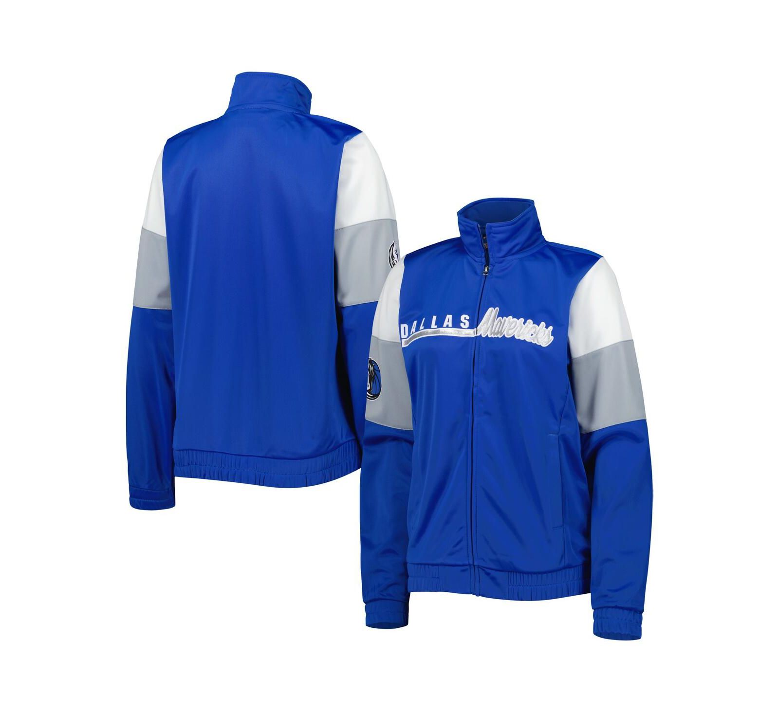 Женская спортивная куртка G-III 4Her by Carl Banks Blue Dallas Mavericks Change Up Full-Zip Track Jacket