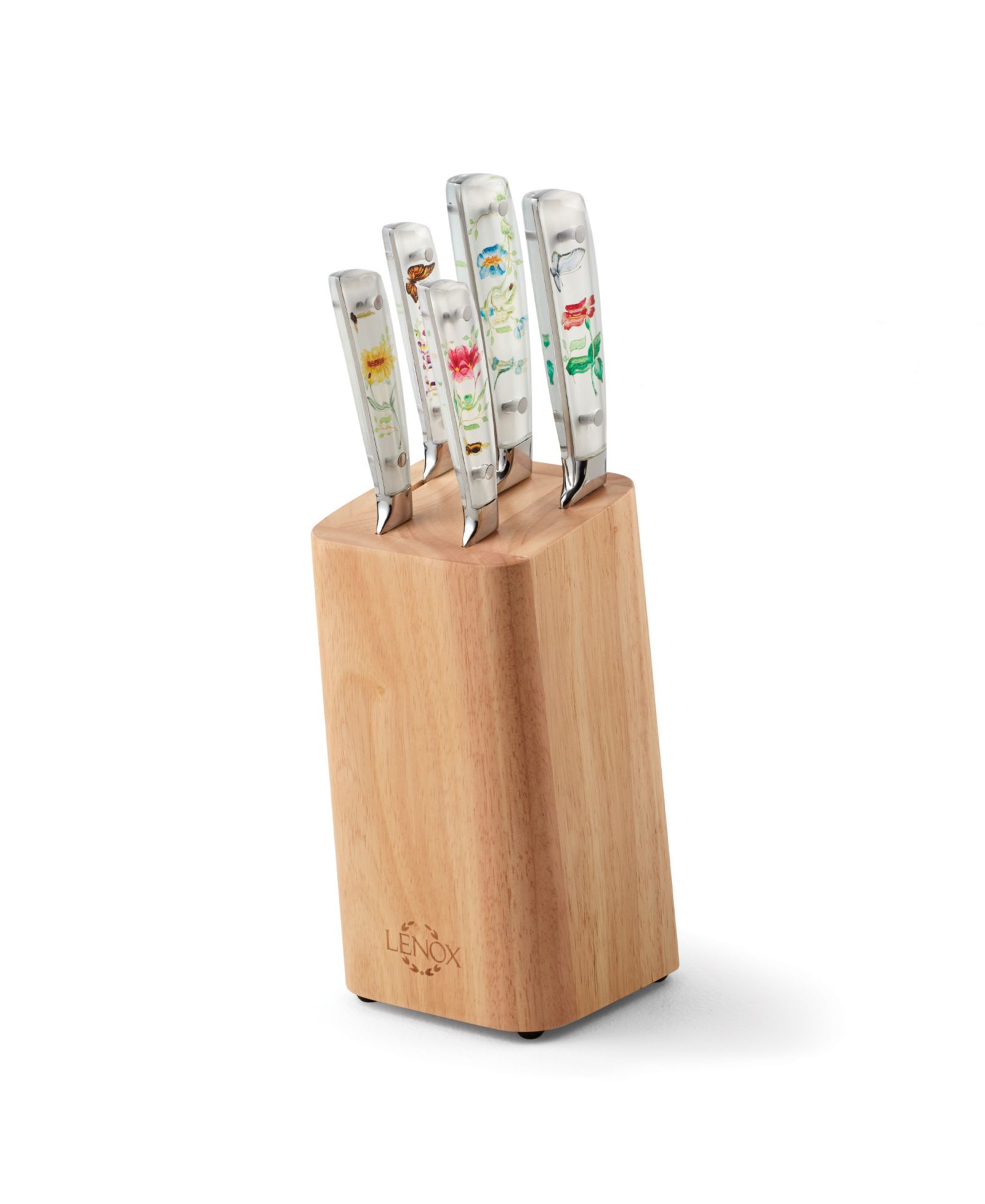 Lenox Butterfly Meadow 6-Piece Knife Set with Block