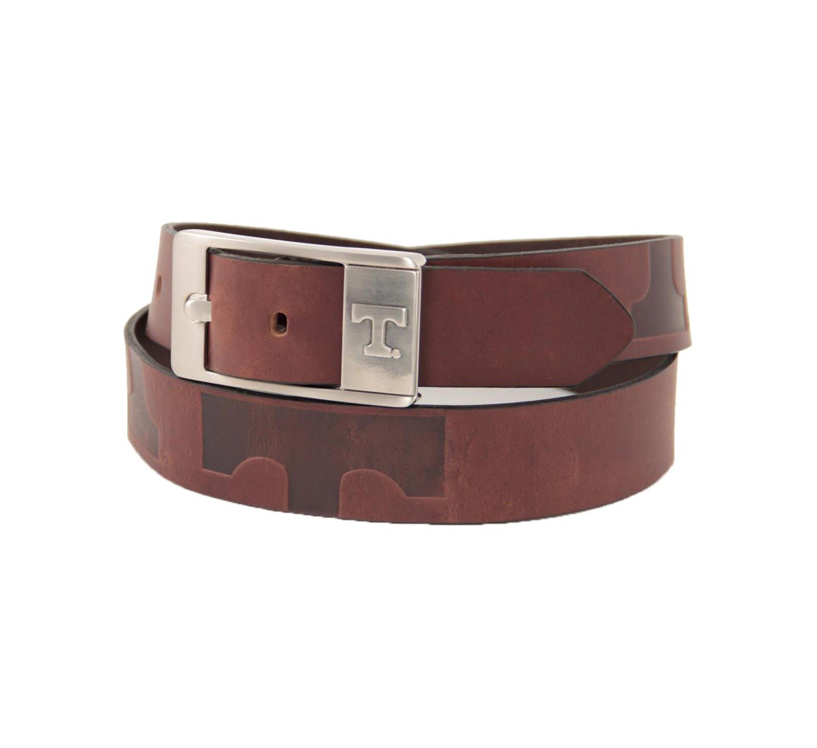 Men's Tennessee Volunteers Brandish Leather Belt - Brown