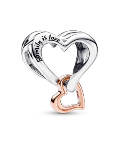 Подвеска-шарм Pandora Infinity Heart из двухцветного стерлингового серебра