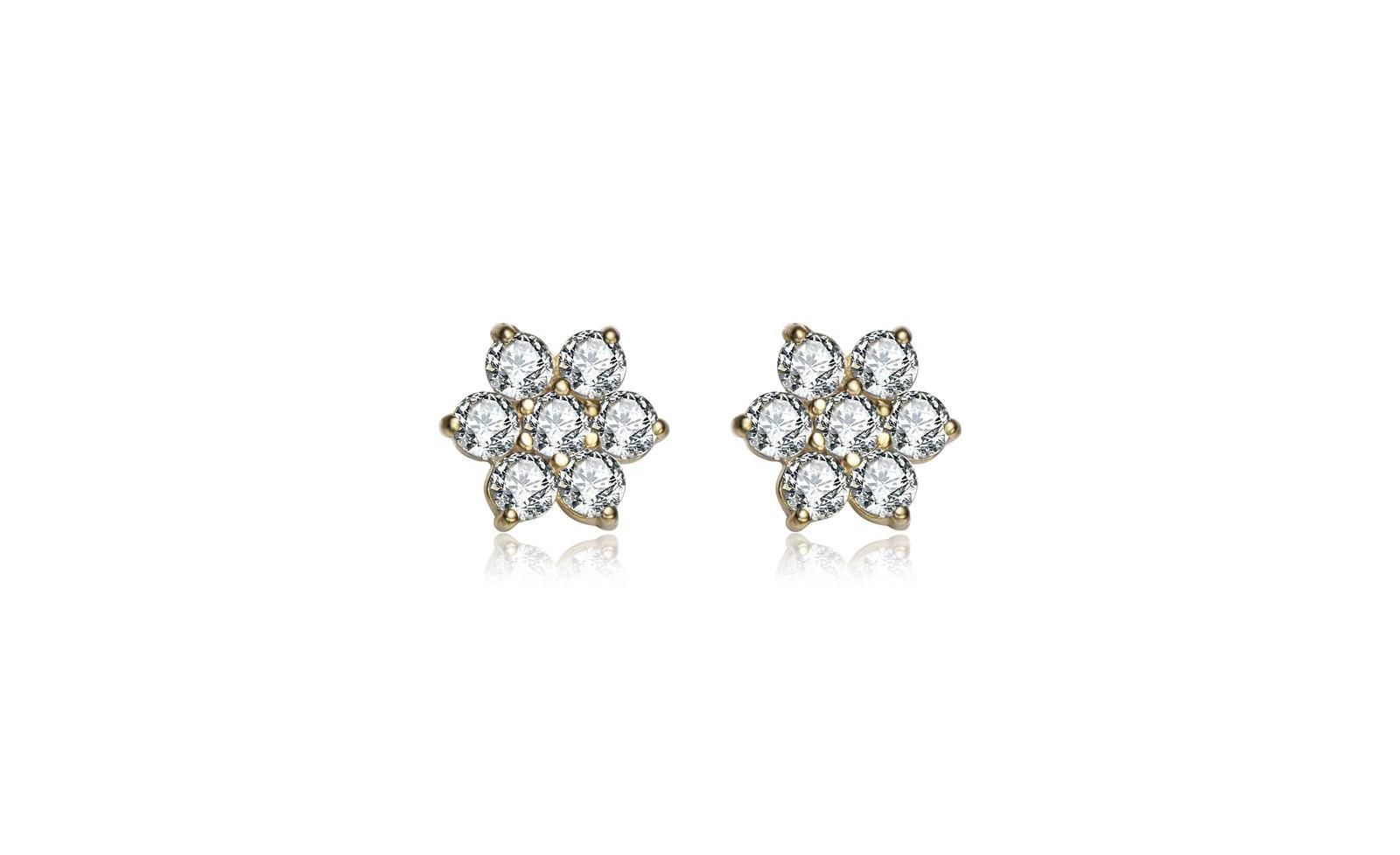 Серьги-гвоздики GiGiGirl Dainty Sterling Silver Round CZ Flower