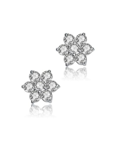 Серьги-гвоздики GiGiGirl Dainty Sterling Silver Round CZ Flower