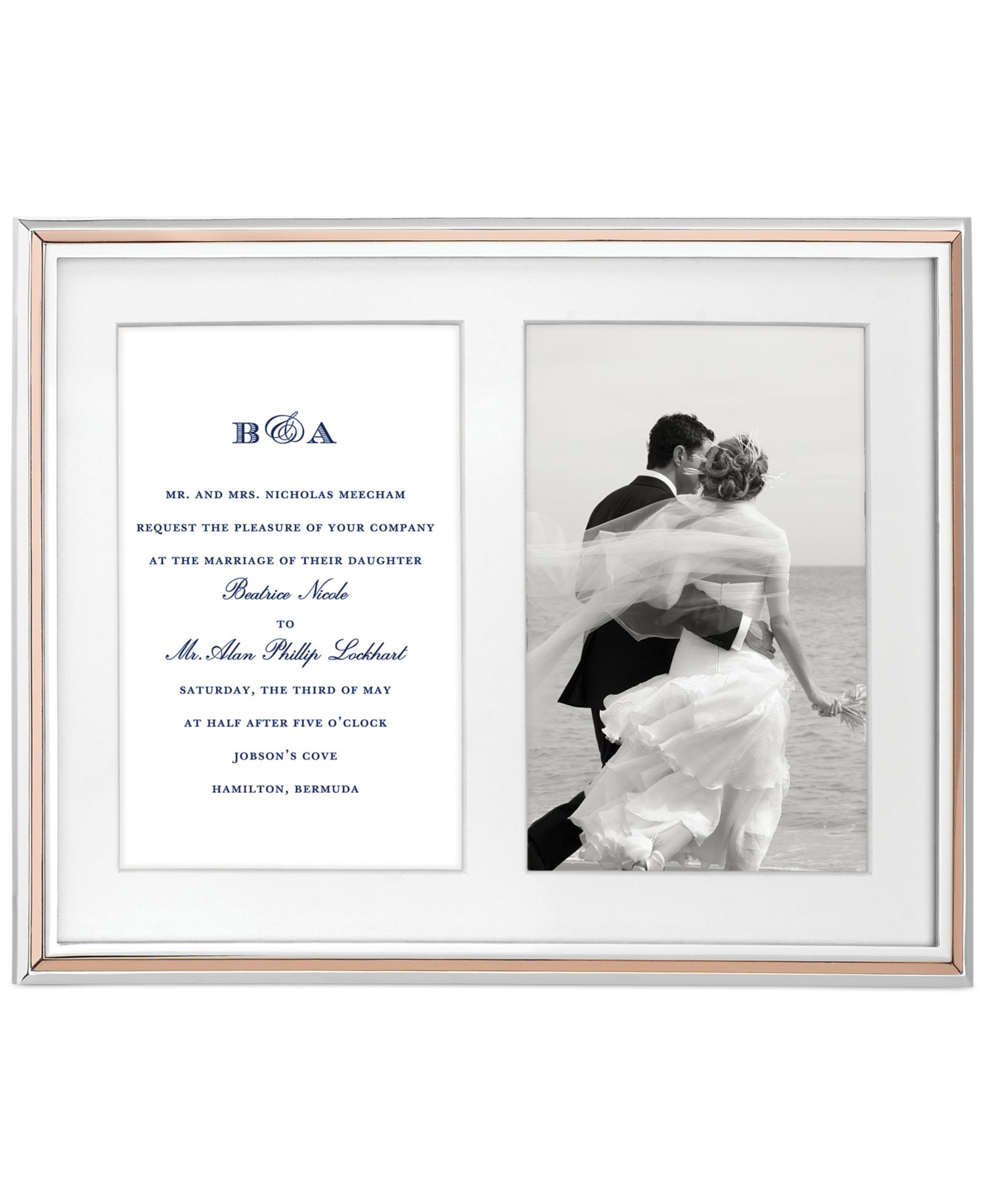 kate spade new york Rosy Glow Double Invitation Frame