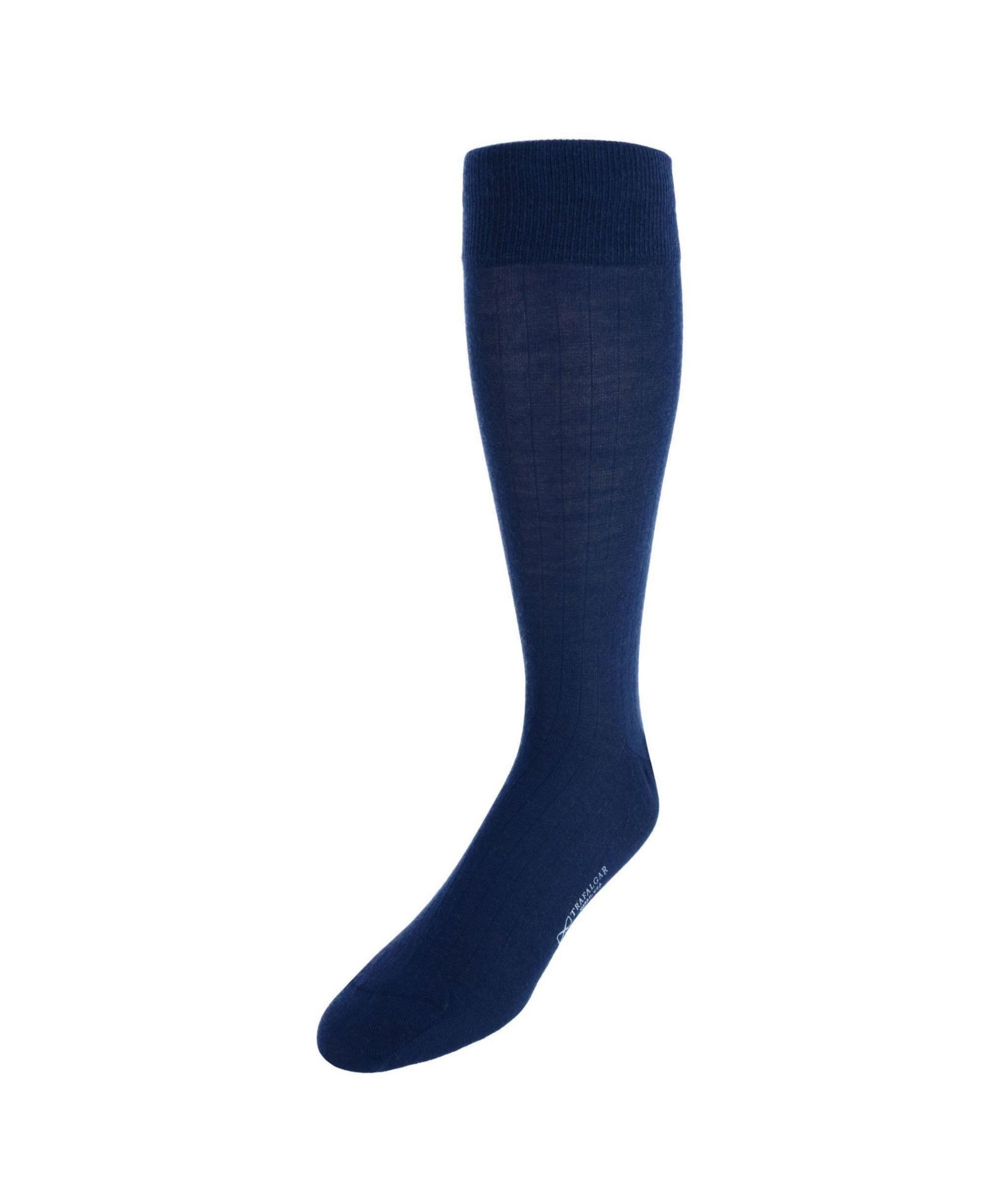 TRAFALGAR Men's Sutton Fine Merino Wool Solid Color Ribbed Socks