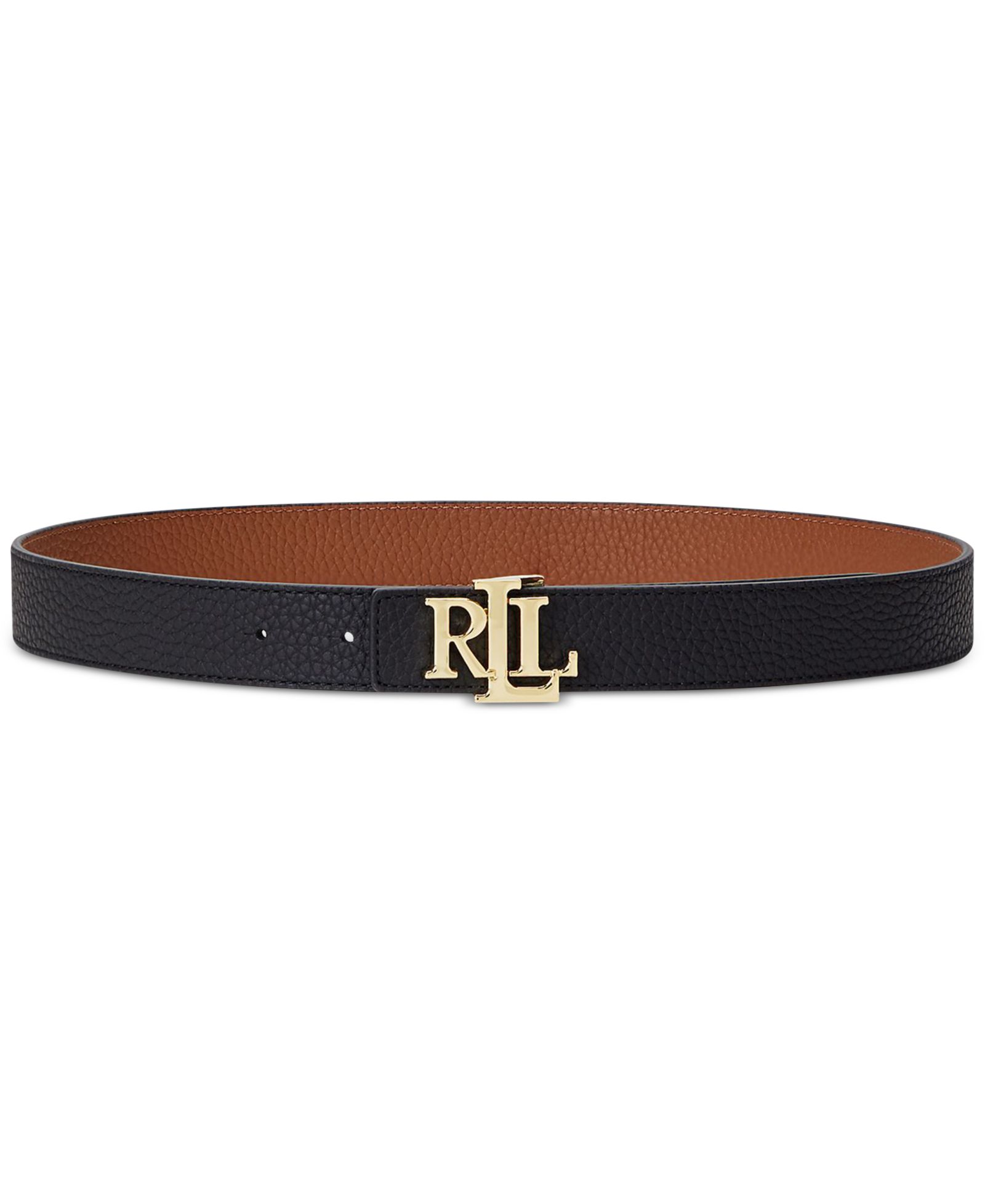 Женский пояс Lauren Ralph Lauren с логотипом, реверсивный, из зернистой кожи