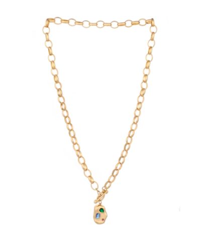 ETTIKA ожерелье Nugget Toggle с напылением 18K Gold Rainbow