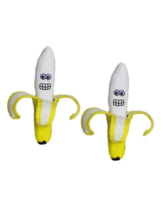 Tuffy Funny Food Banana, 2-Pack Dog Toys