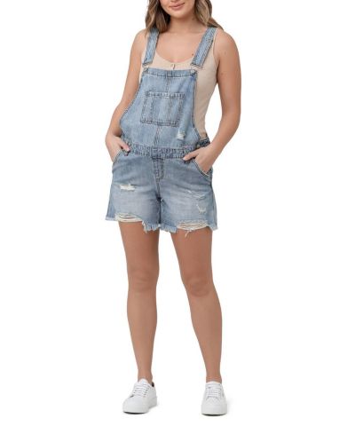 Ripe Maternity Maternity Denim Short Overalls