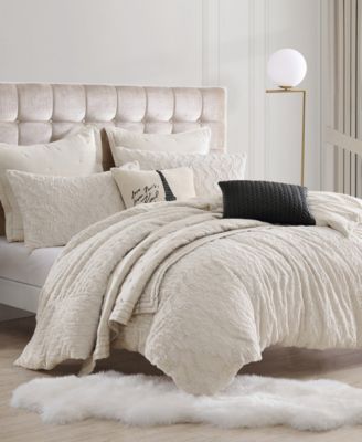 Karl Lagerfeld Paris Soft and Warm Heavenly 3 Piece Comforter Set, King