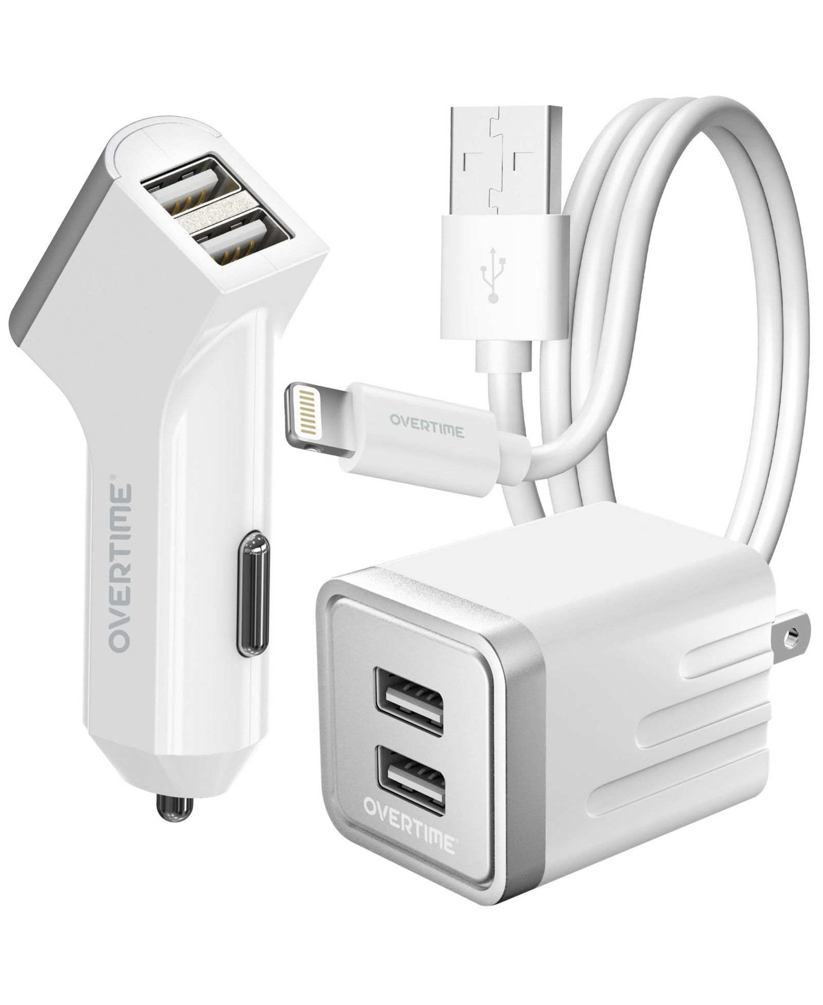 Комплект для зарядки iPhone Apple MFi 3-в-1 Overtime