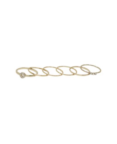 Ettika Dainty 18K Gold Plated Stacking Ring Set