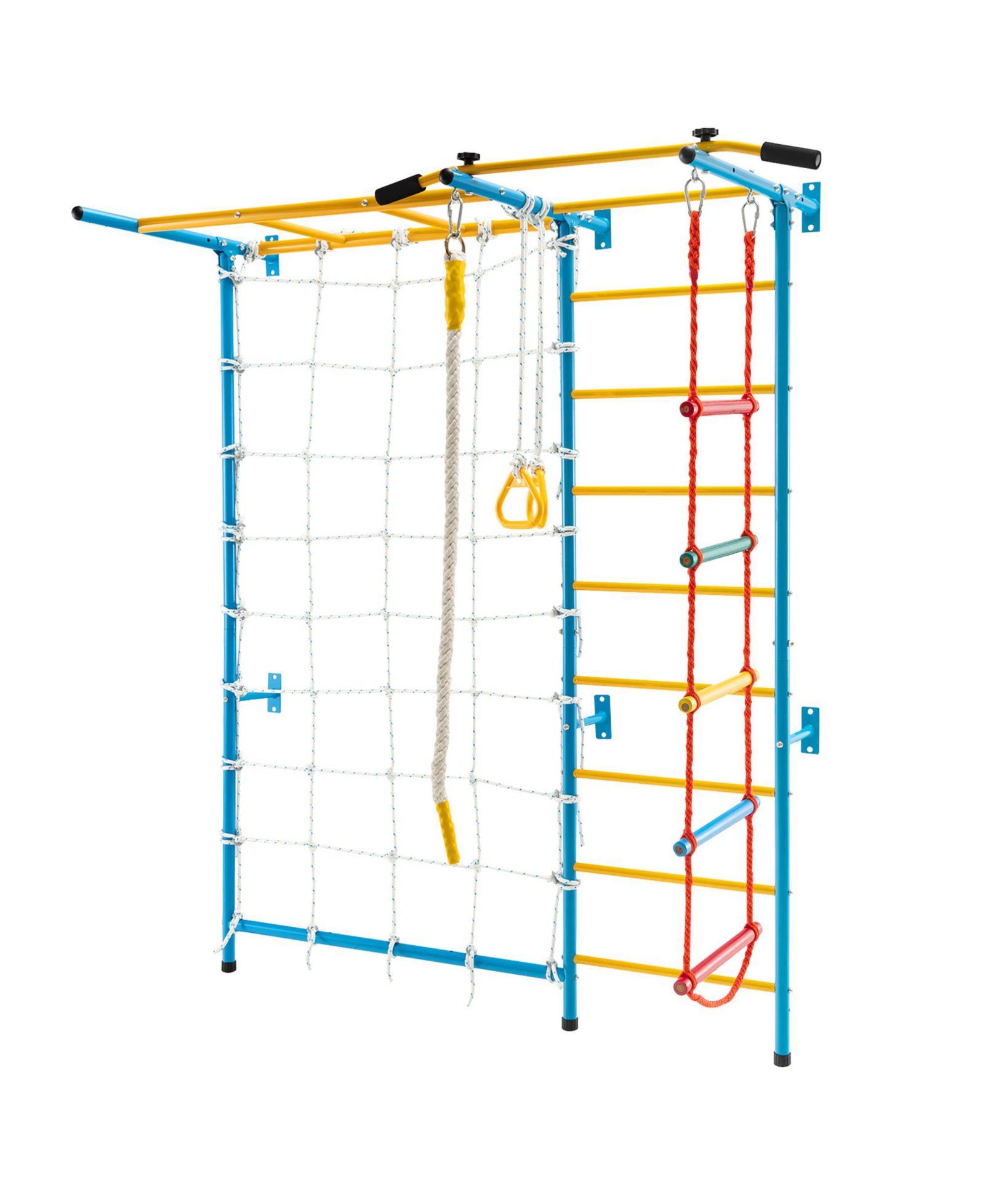 7 in 1 Kids Indoor Gym Playground Swedish Wall Ladder Children Home