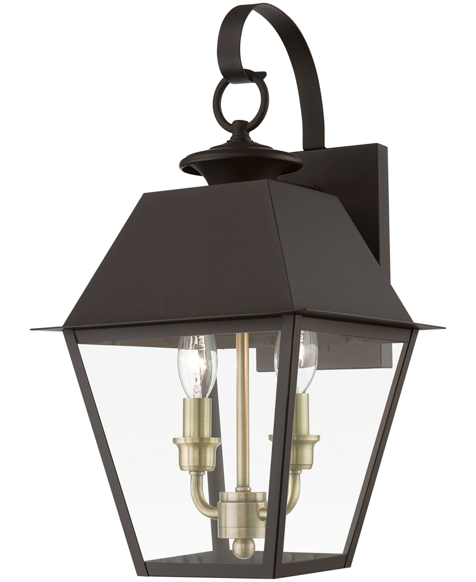 Livex Wentworth 2 Light Outdoor Medium Wall Lantern