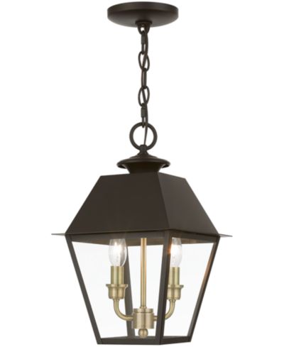 Livex Wentworth 2 Light Outdoor Medium Pendant Lantern