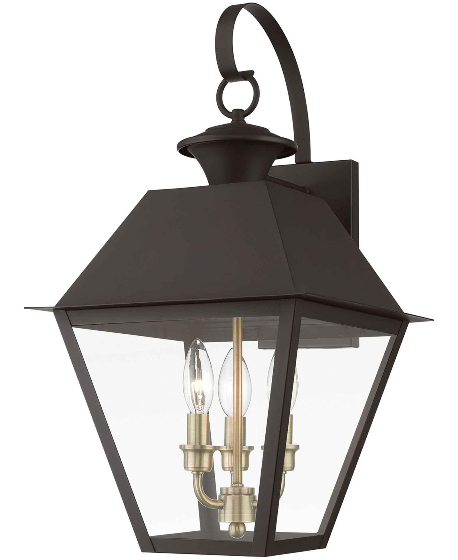 Livex Wentworth 3 Light Outdoor Large Wall Lantern