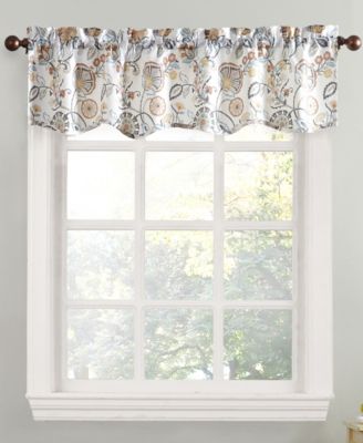 Занавеска для кухни Signy Jacobean Pattern Semi-Sheer Rod Pocket