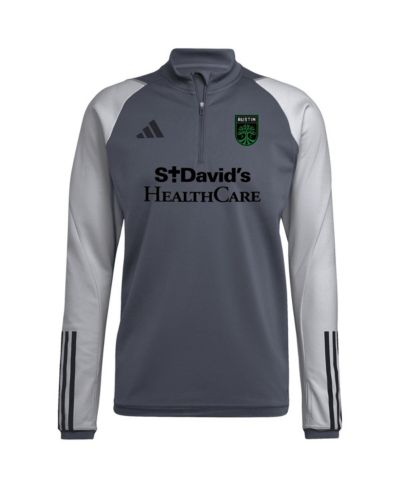 Men's adidas Gray Austin FC 2023 On-Field AEROREADY Quarter-Zip Training Top