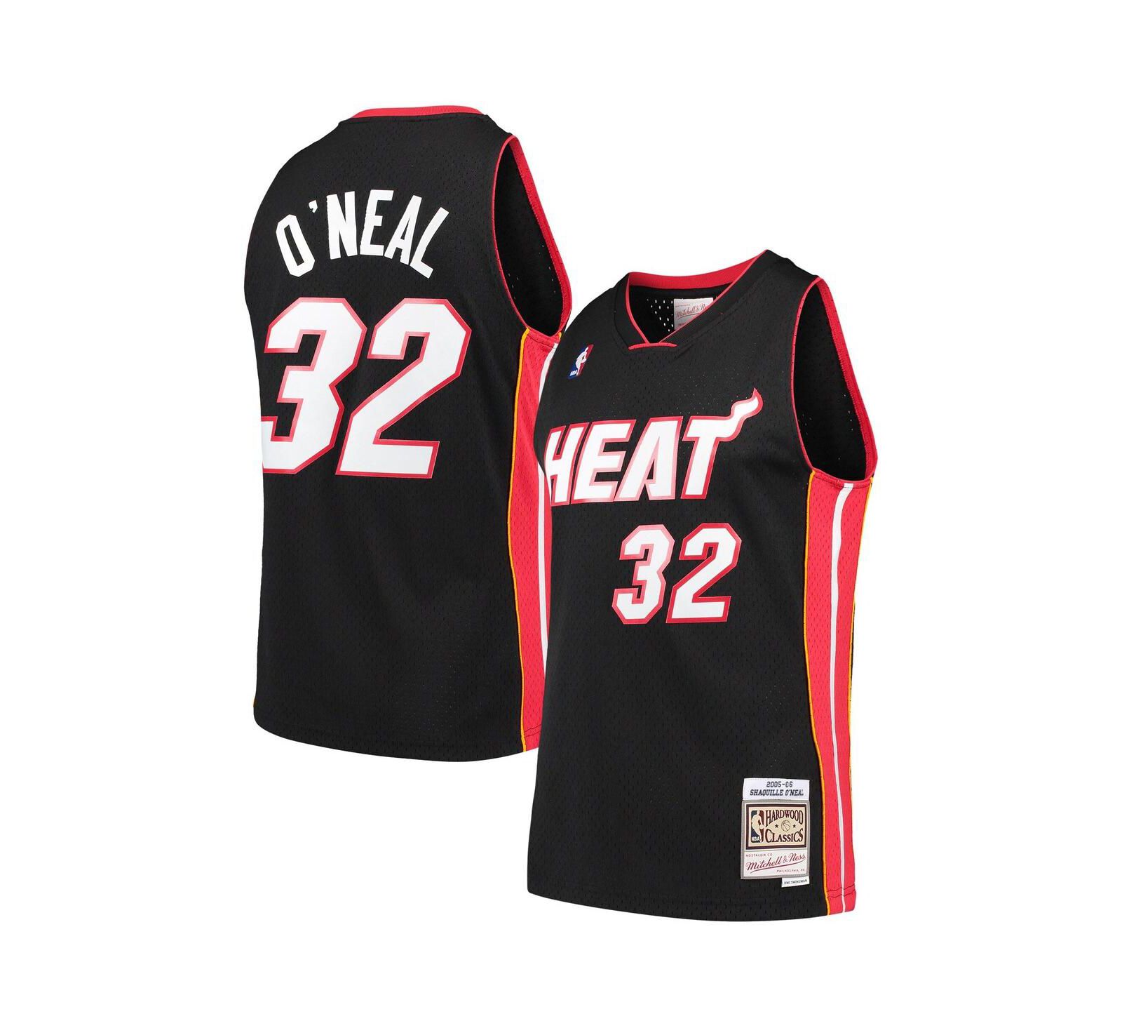 Men's and Women's Shaquille O'Neal Miami Heat Mitchell & Ness Hardwood Classics Swingman Jersey - Black