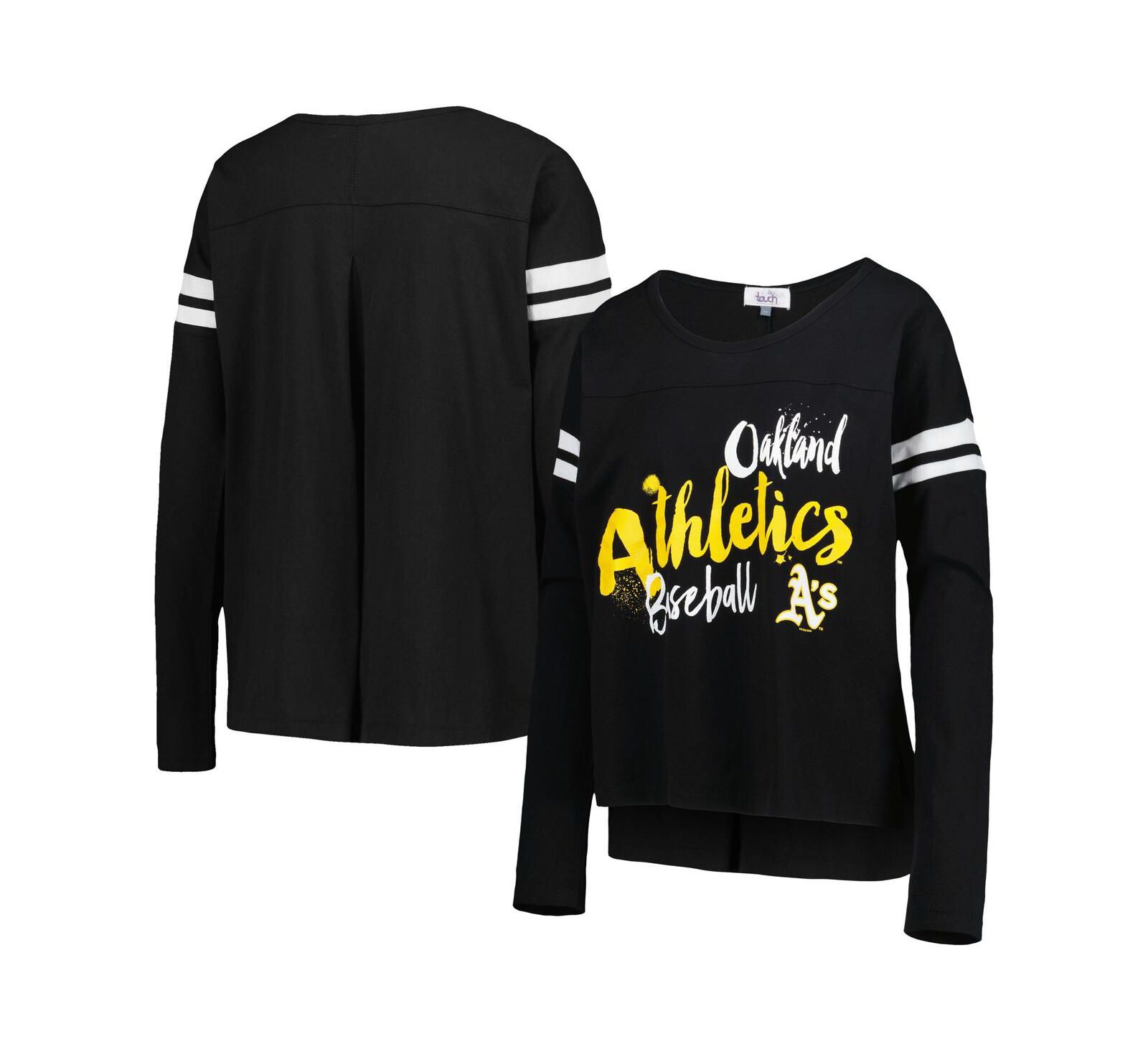 Женская футболка Touch Black Oakland Athletics Free Agent Long Sleeve