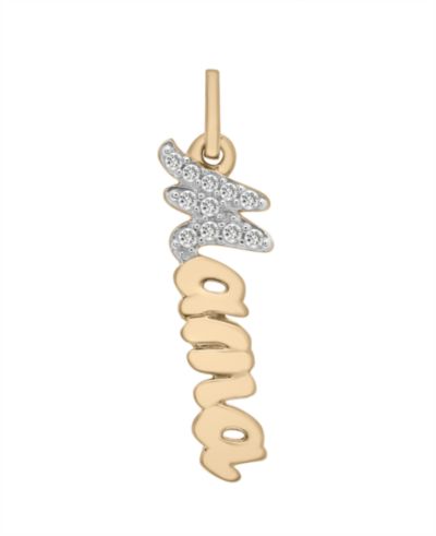 Wrapped Diamond Mama кулон 1/20 ct. t.w. в 10k Gold
