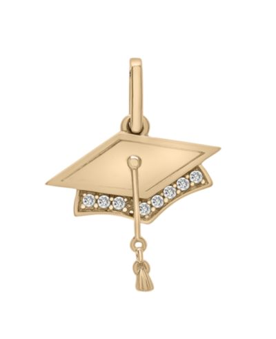 Wrapped™ Подвеска-шарм Diamond Graduation Cap в 10k Gold