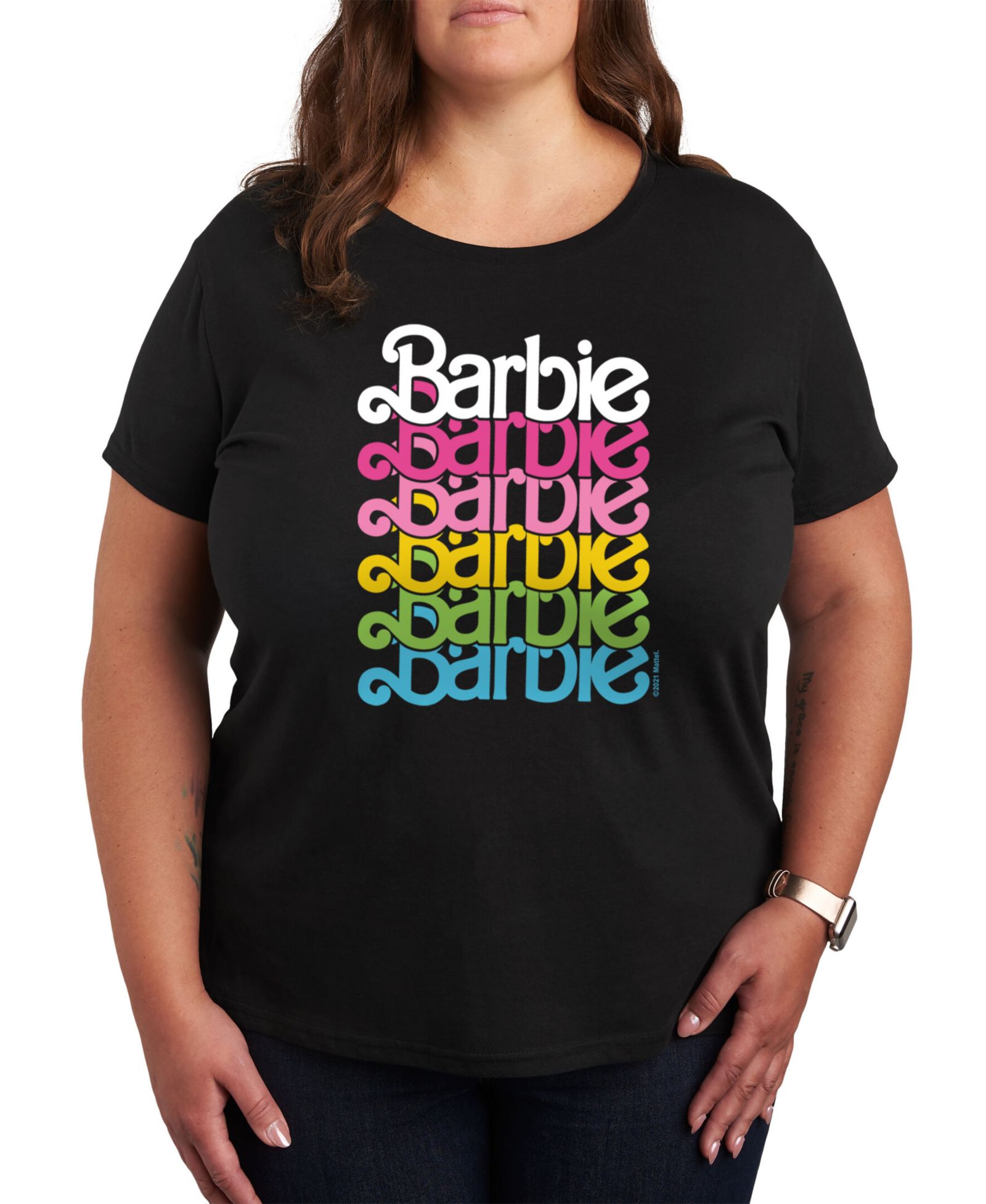 Hybrid Apparel Trendy Plus Size Barbie Graphic T-shirt