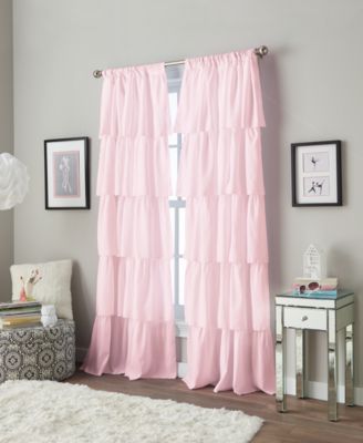 Curtainworks Flounced Poletop Single Curtain Panel, 42" x 63"