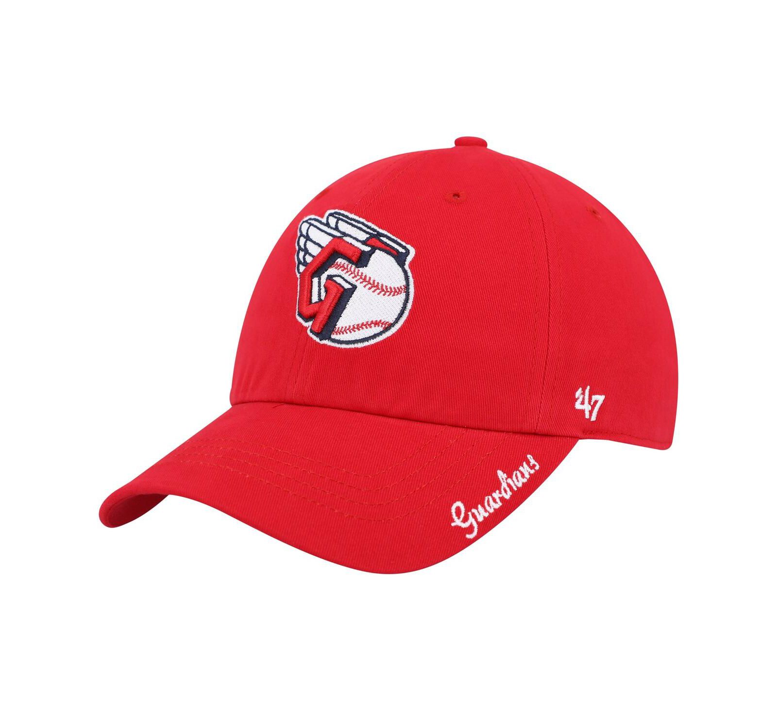 Women's '47 Brand Red Cleveland Guardians Team Miata Clean Up Adjustable Hat
